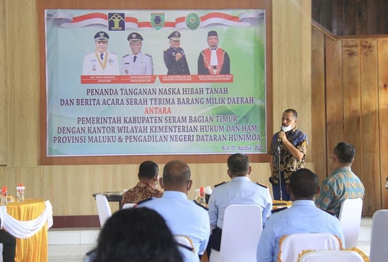 Bupati SBT Mukti keliobas Gelar Pertemuan  Pelapasan Hibah Tanah Lapas Baru