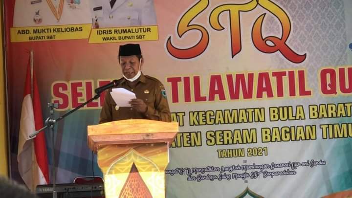 Wabup SBT  Idris Rumalutur resmi Buka STQ Kecamatan Bula Barat